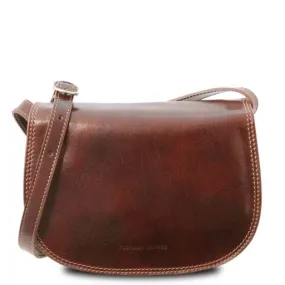 Isabella - Sac Bandoulière en Cuir Marron TL9031