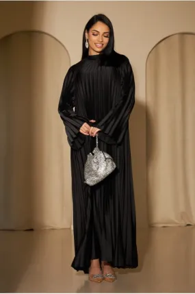Robe plissée noire